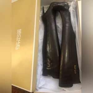NEW in box! Michael Kors brown OTK leather boots 7 37